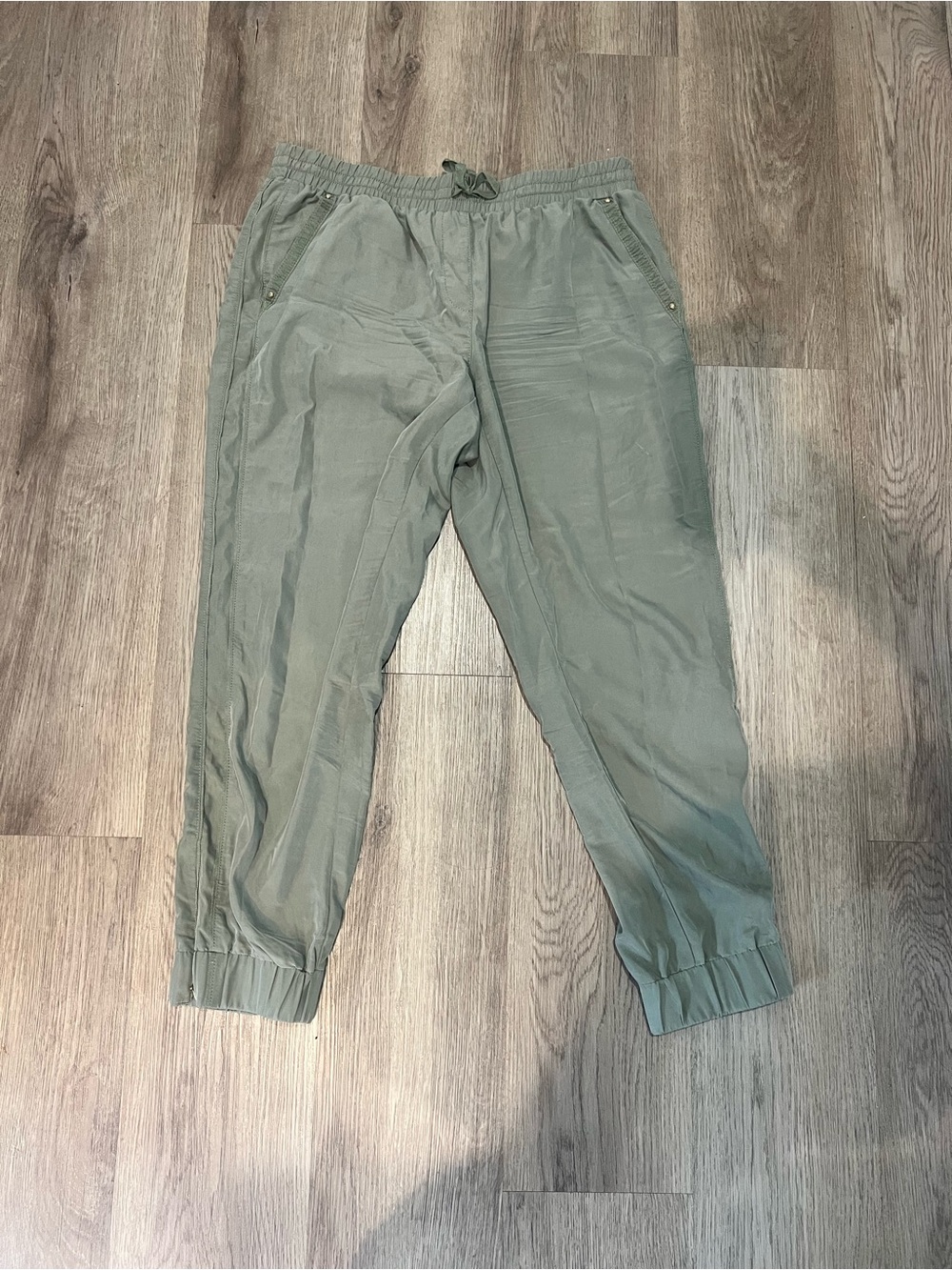 White House Black Market Olive Drawstring Jogger Pants